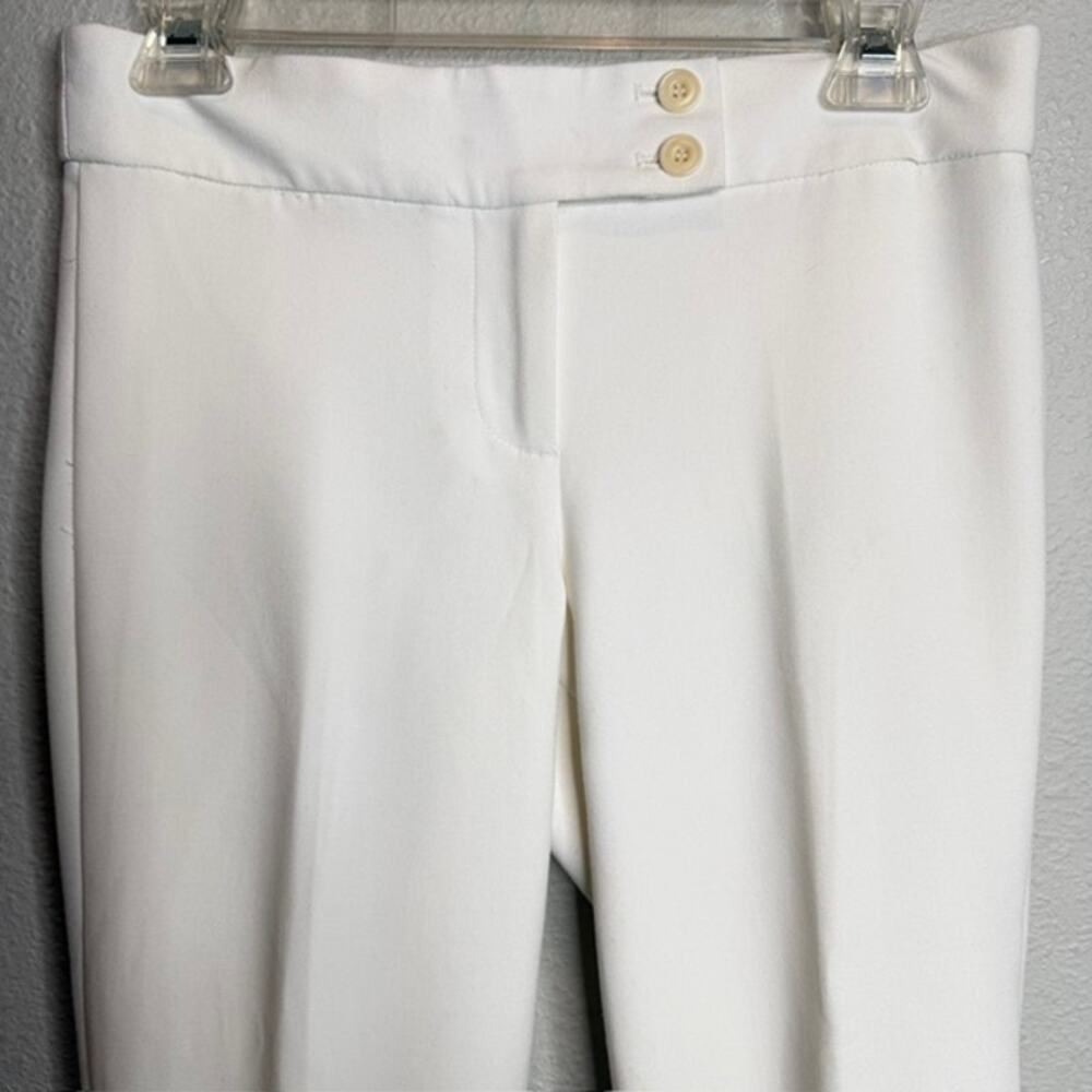 Talbots Petite 4P Cream Ankle Lined Dress Pants Straight Leg Tailored Trousers - Picture 3 of 12